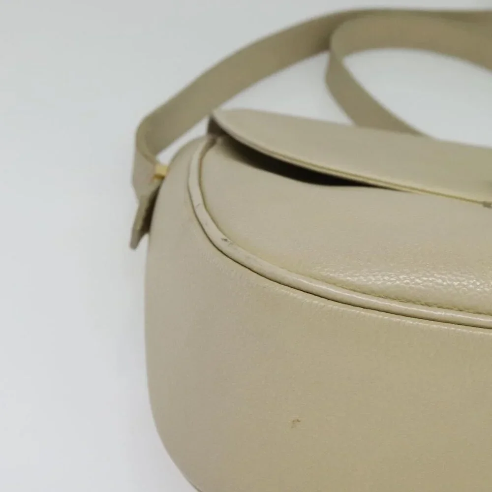 Authentic SAINT LAURENT Shoulder Bag Leather Beige Gold - Picture 16 of 16